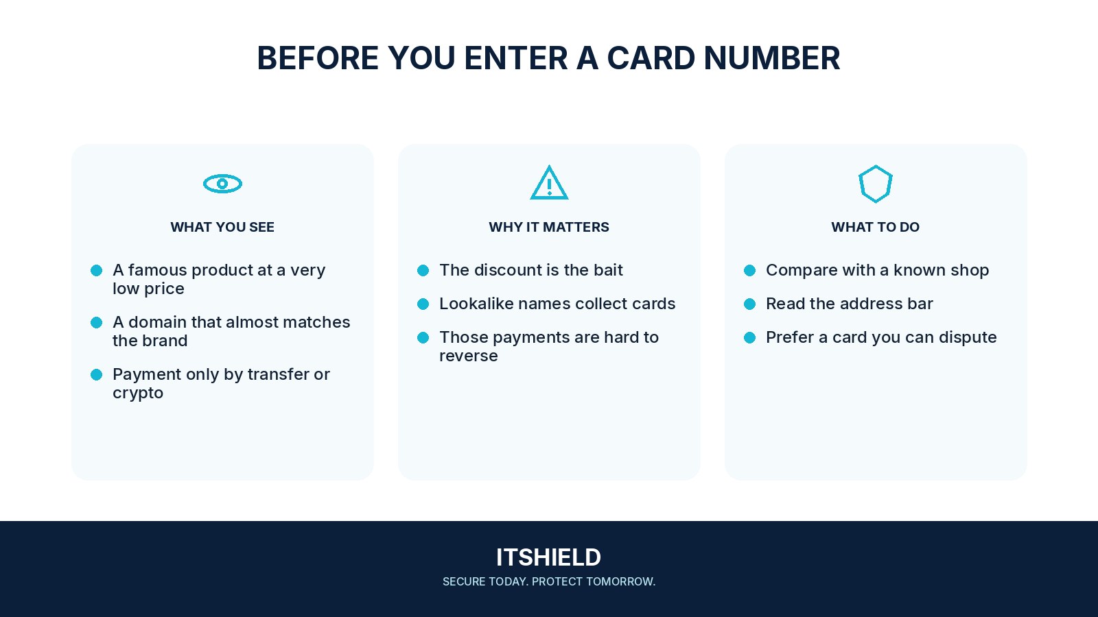 Visual guide: How to tell a fake shop from a real one before you pay