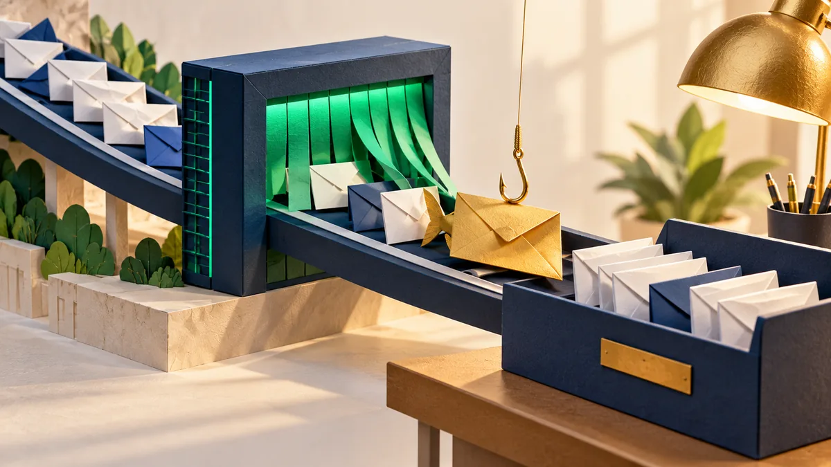 Editorial illustration for phishing That Passes the Secure Gateway