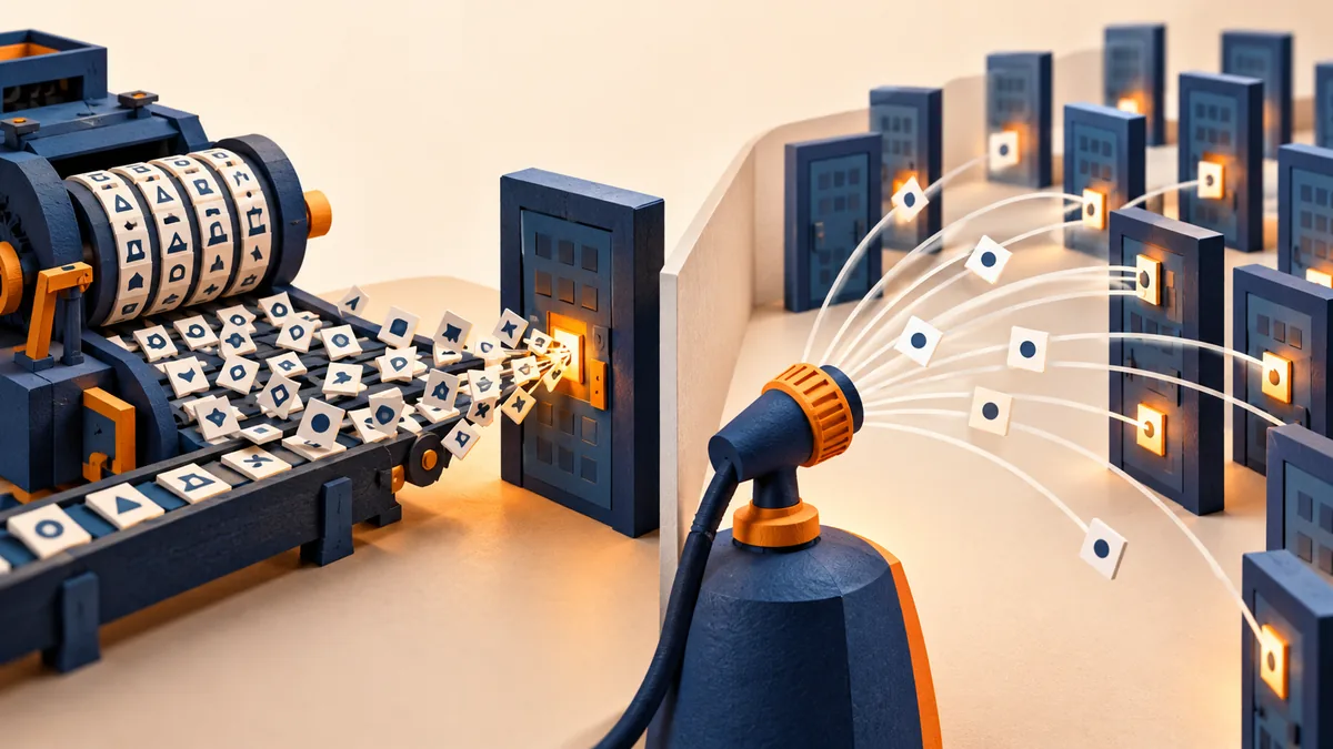 Editorial illustration for brute Force Versus Password Spraying