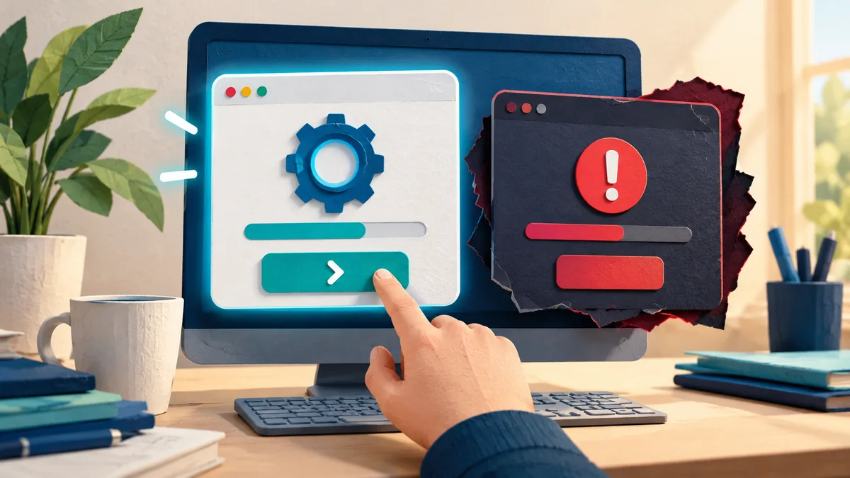 Editorial illustration for how to install the real software update and ignore the fake one