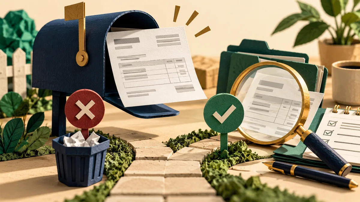 Editorial illustration for what to do with an invoice you were not expecting