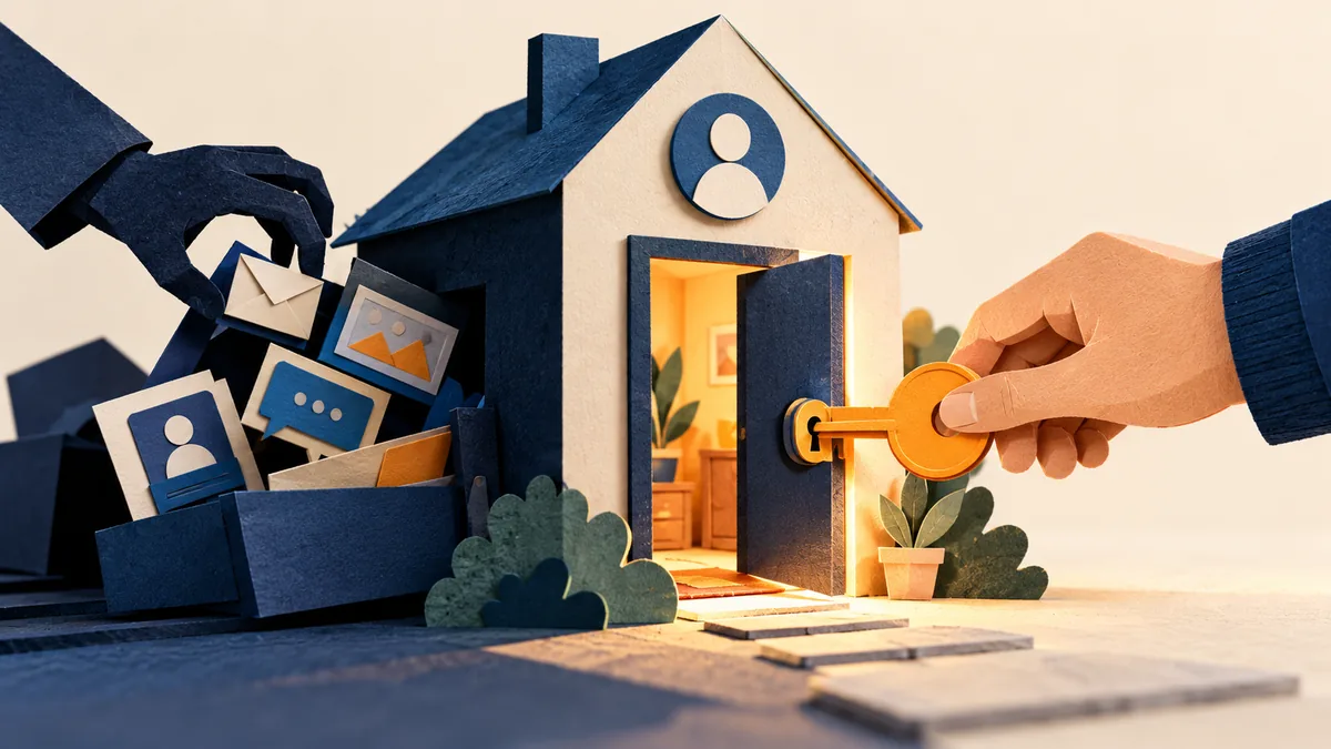 Editorial illustration for what to do when you think an account has been taken over