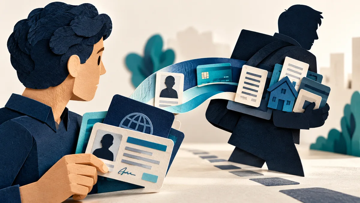 Editorial illustration for what to do if someone is using your identity