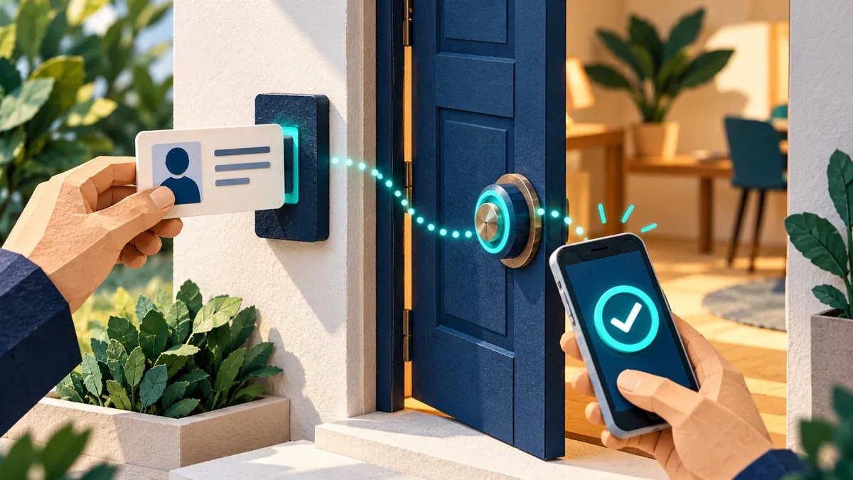 Editorial illustration for what multi-factor authentication is, in plain language