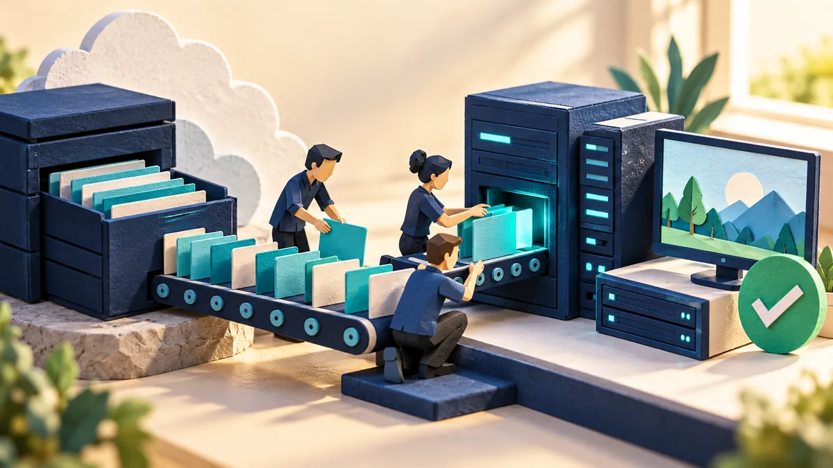 Editorial illustration for how a small team proves it can restore a backup