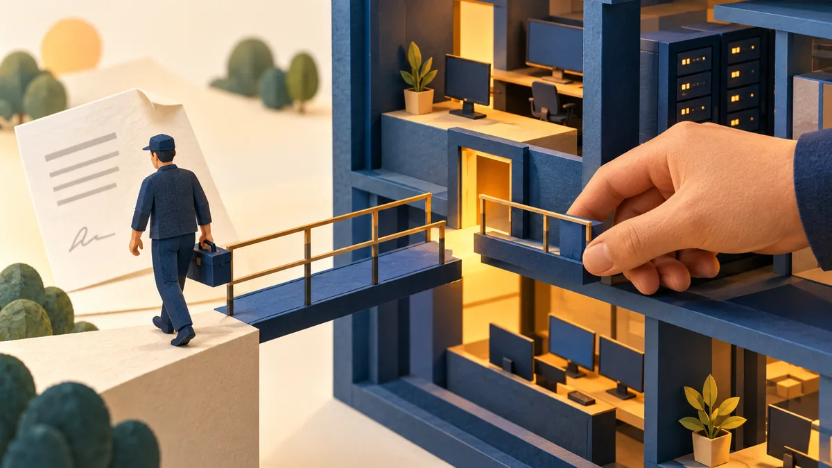 Editorial illustration for close a vendor's access when the contract ends