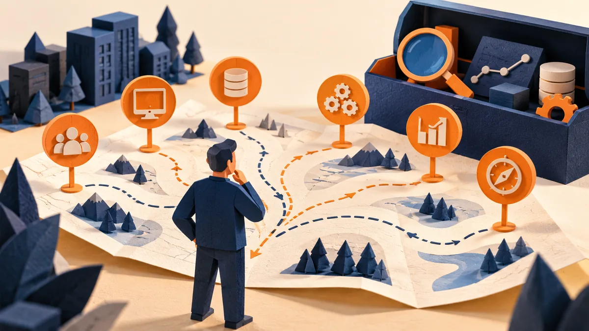 Editorial illustration for what to decide before you buy a security monitoring tool