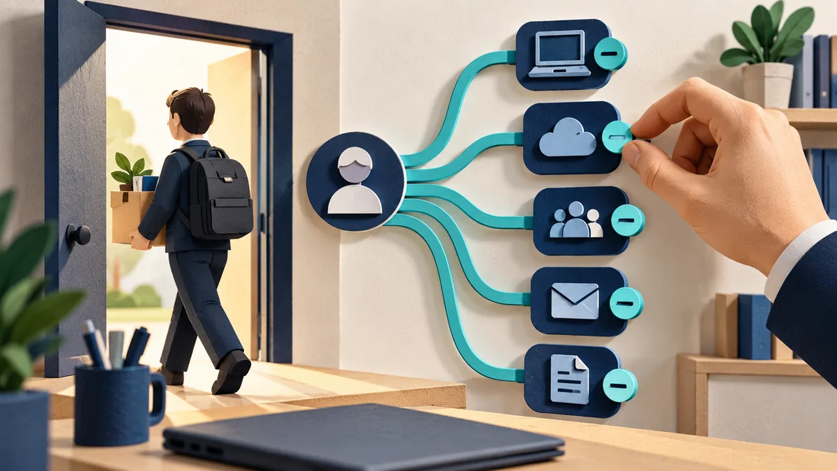 Editorial illustration for how to remove access when someone leaves