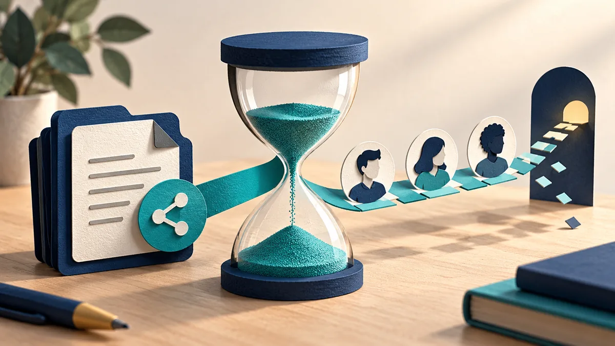 Editorial illustration for how long a shared file link should stay open