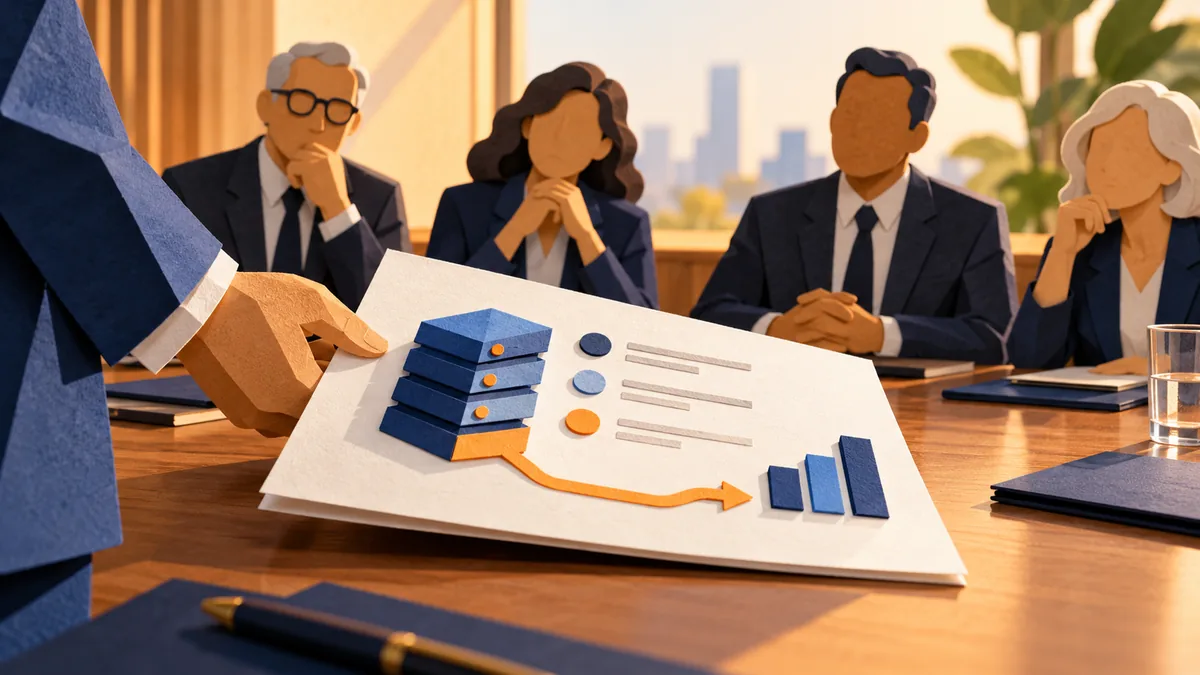 Editorial illustration for how to write a security note a board can use