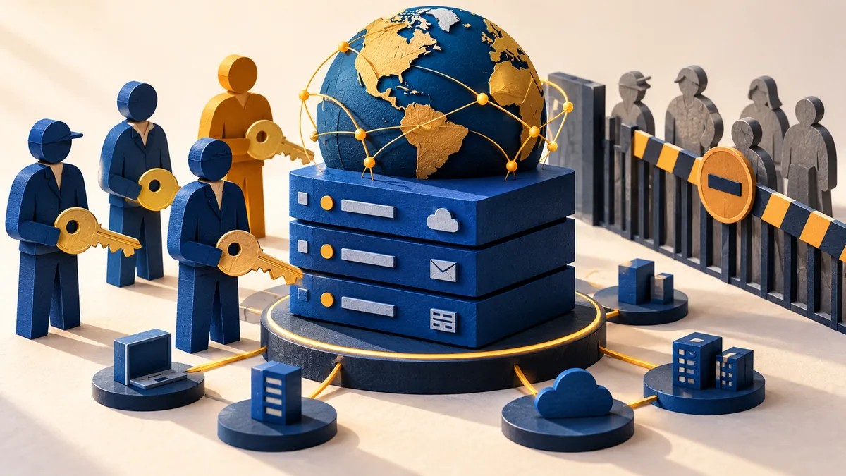 Editorial illustration for who should be allowed to change your DNS records