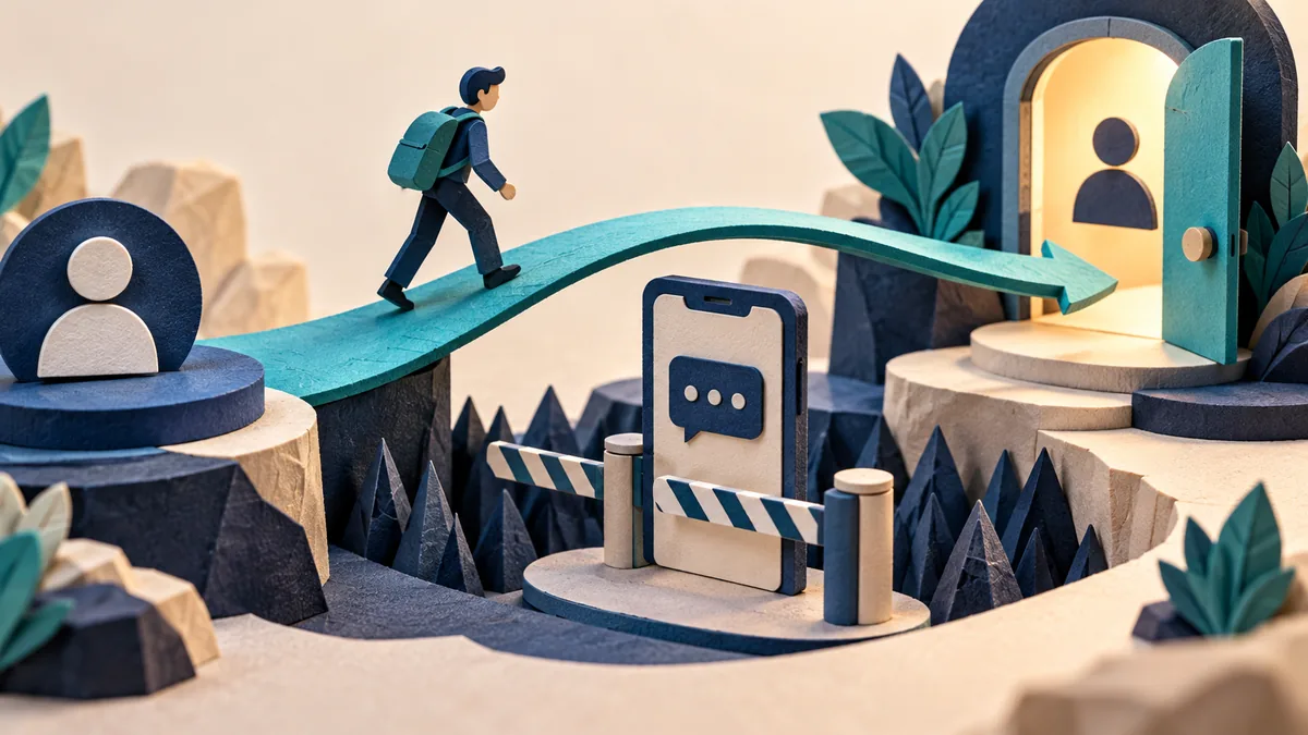 Editorial illustration for account recovery that can walk around the second check