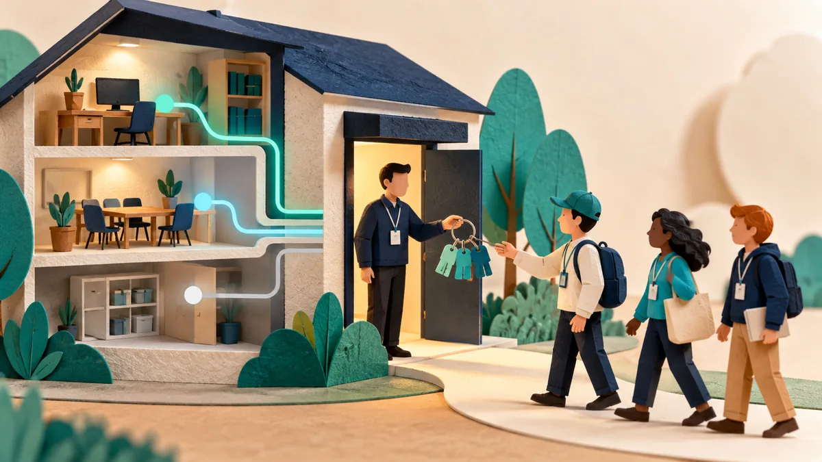 Editorial illustration for how a small organisation should give volunteers access