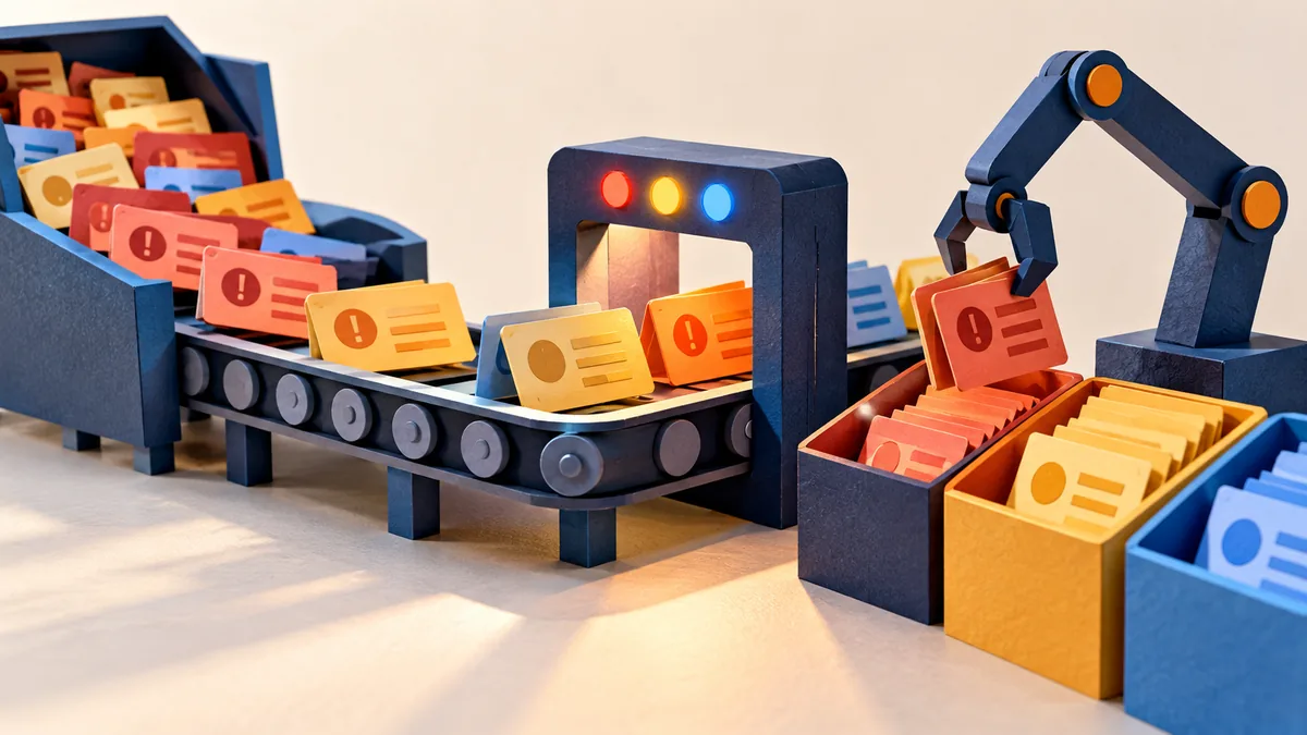 Editorial illustration for how to run vulnerability management as a queue