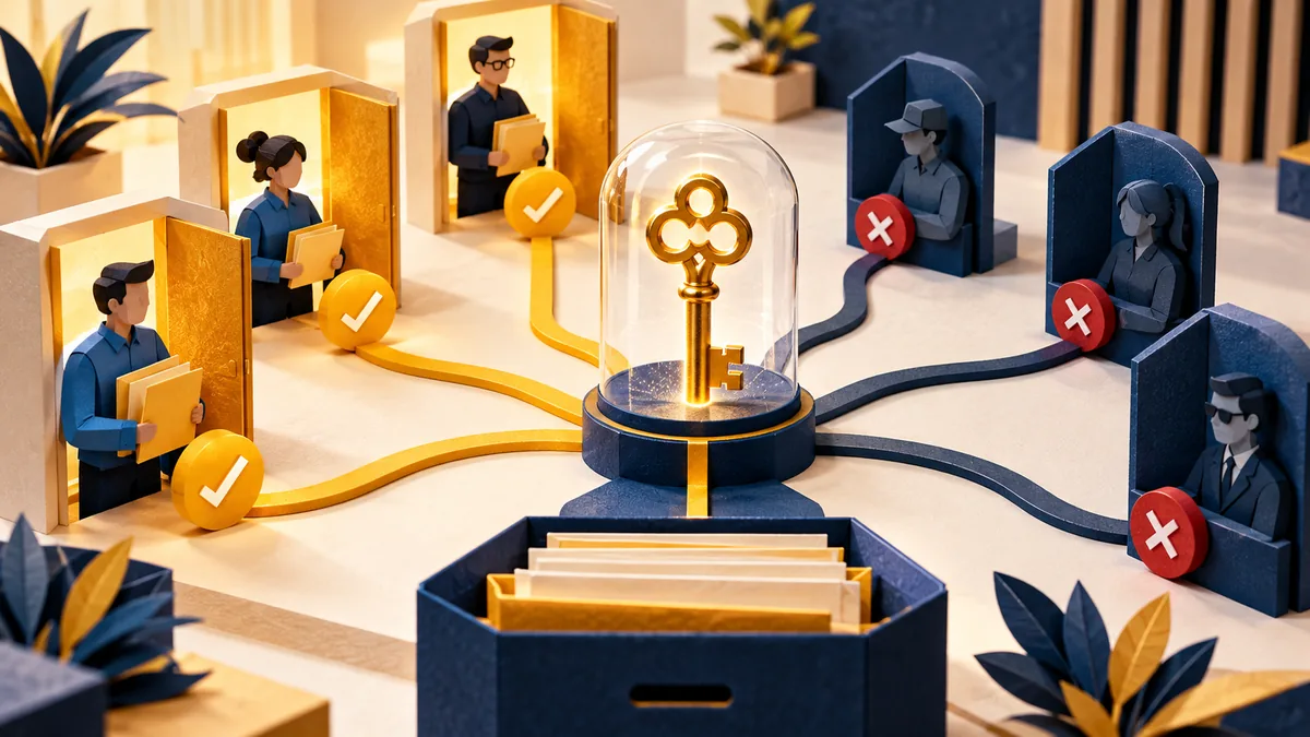 Editorial illustration for who can use an encryption key, and how you would know