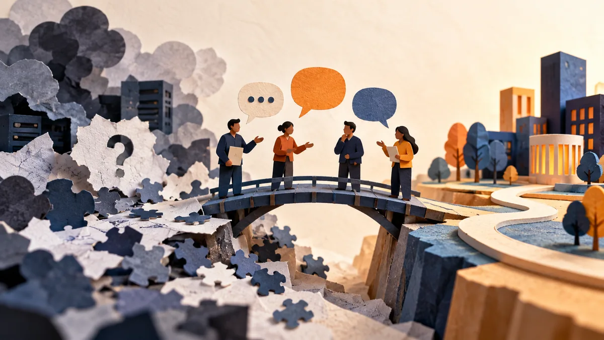 Editorial illustration for how to talk about an incident before you know everything