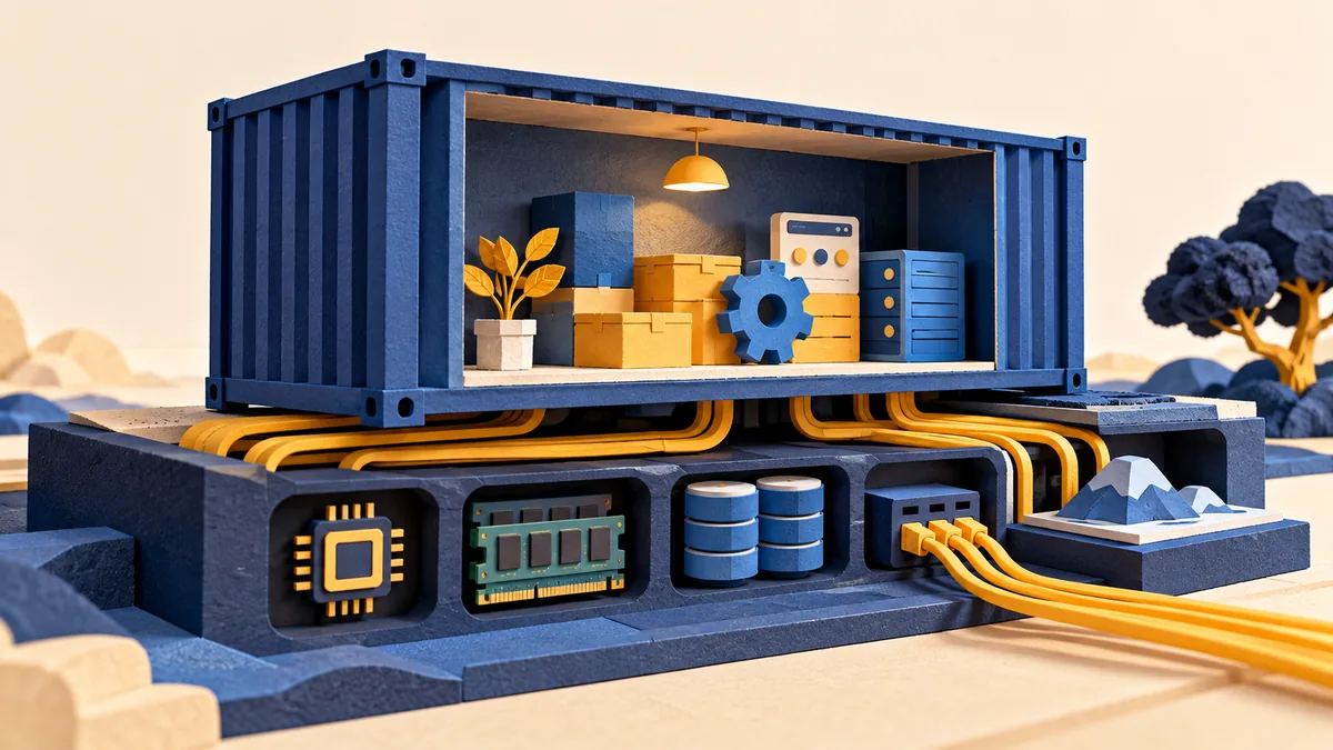 Editorial illustration for what a container does not isolate