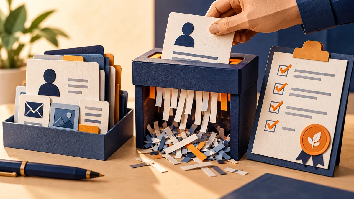 Editorial illustration for how to show that you deleted someone's data