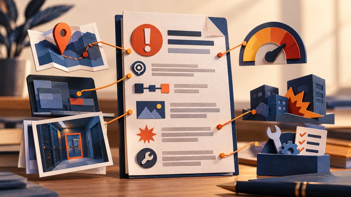 Editorial illustration for what a security finding should contain