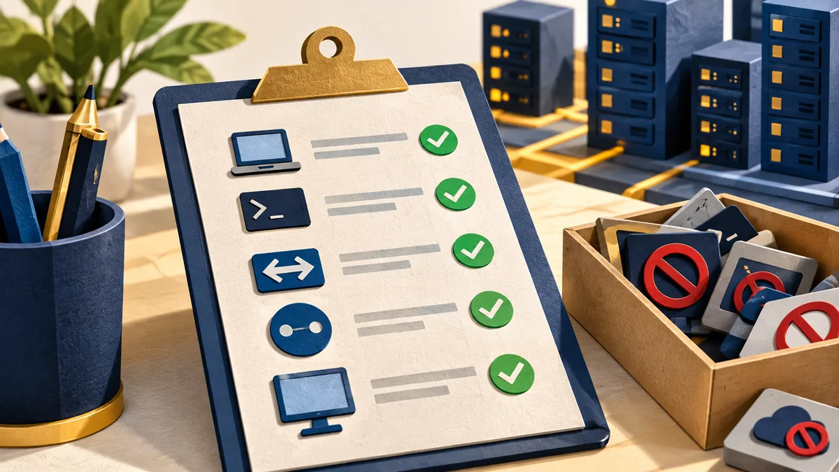 Editorial illustration for keep a list of the remote admin tools you allow
